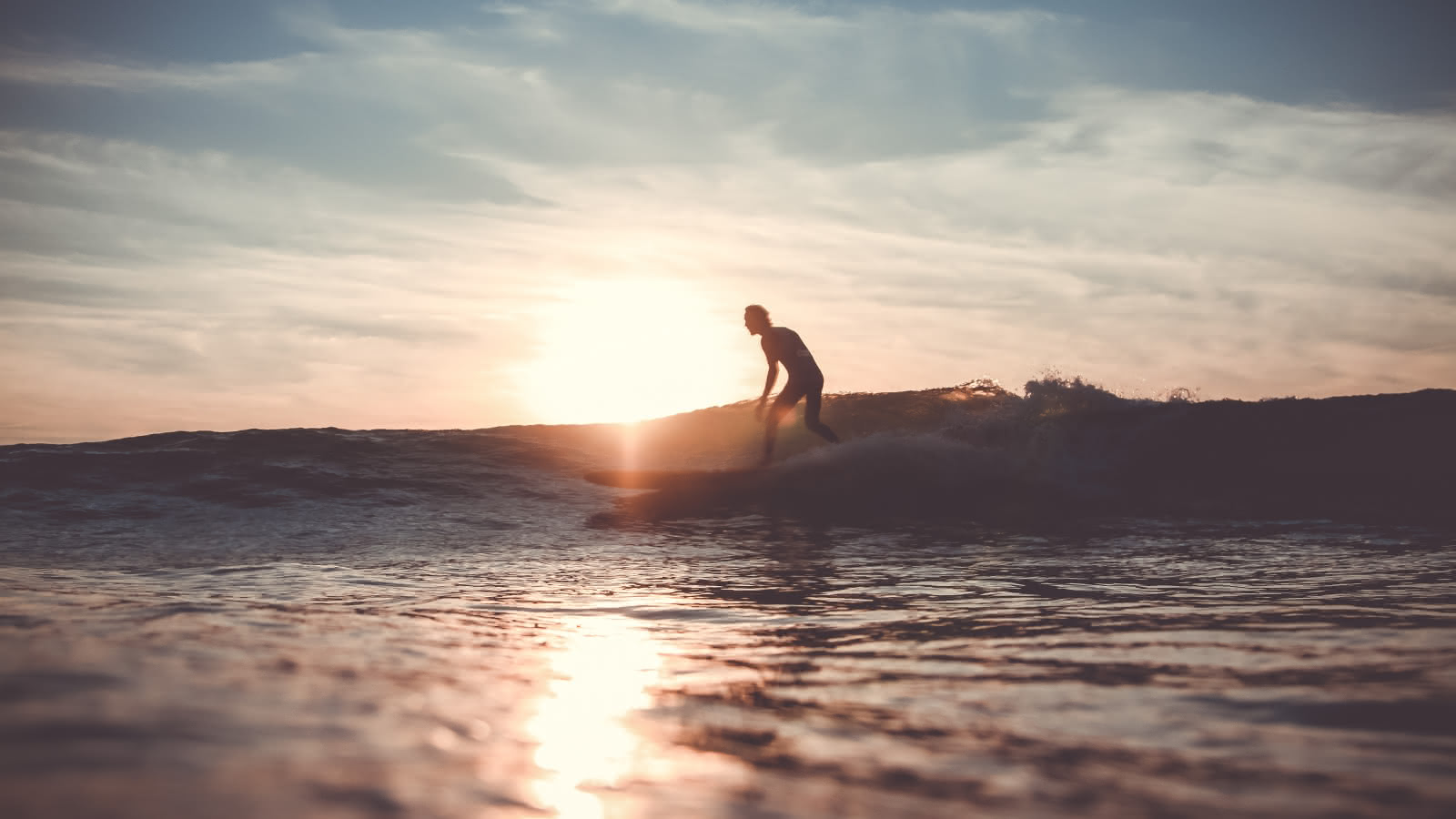 Surfeur Coucher de soleil Montalivet