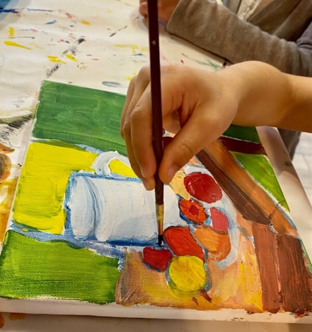 peinture sur toile enfant