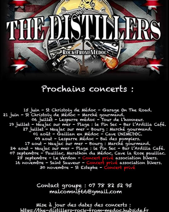 liste concerts distillers