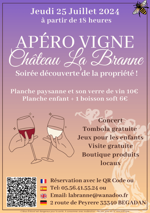 Flyer Apéro Vigne - Château La Branne